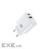 Мережевий зарядний пристрій Remax, White, 1USB+1PD 30W, 5V/3.4A (RP-U82) (RP-U82 White)