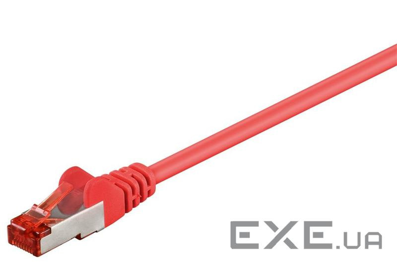 Патч-корд екранований RJ45 SFTP6 2.0m, patch AWG28 LSOH D=6.0mm Cu Gold, червоний (75.06.8279-10)