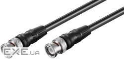 Перехідник антенний BNC/50ohm M/M 2.0m,RG58 2xShielded AWG24 D=5.0mm,чорний (75.05.0086-1) (75.05.0086-1)