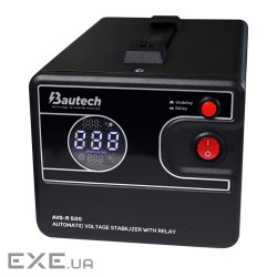 Стабілізатор напруги релейний Bautech AVS-R500VA / 300W однофазний, підлогового монтажу, LED дисплей