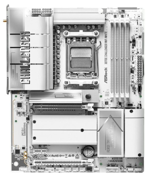 Материнська плата ASRock X870E CHALLENGER WIFI WHITE (sAM5, AMD X870E, DDR5, ATX)