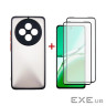 Чохол до мобільного телефона Dengos Oppo Reno 12F 4G Case Matte + 2 Glass (Black) (DG-CTG2P-19)