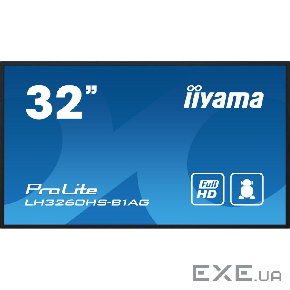 31.5" 16:9 VA РК дісплей, 1920х1080, 24/7, 500 кд/ м2, ОС Android 11, 3xHDMI 2.0/1xR (LH3260HS-B1AG