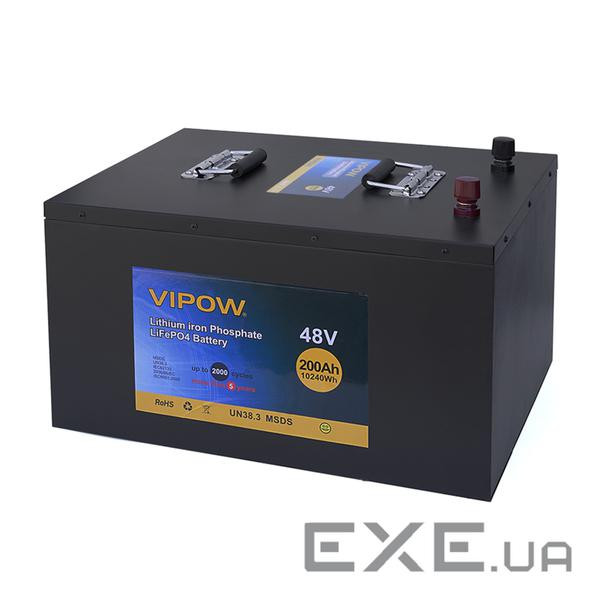 Акумуляторна батарея Vipow LiFePO4 51,2V 200Ah із вбудованою ВМS платою 100A ( (LiFePO4512-200 / 100)