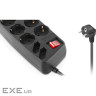 Мережевий фільтр живлення REAL-EL RS-Protect 505, 5m, black (EL122300046)