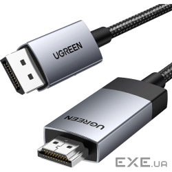 Кабель мультимедійний DisplayPort M to HDMI M 2.0m V2.0 4K60Hz DP119 black Ugreen (15774)