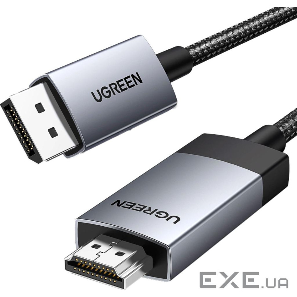 Кабель мультимедійний DisplayPort M to HDMI M 2.0m V2.0 4K60Hz DP119 black Ugreen (15774)