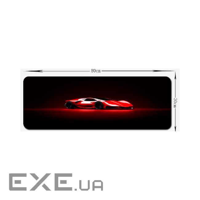 Коврик 300*800 тканинний Ferrari PFP з боковою прошивкою, товщина 3 мм, Red, Пакет (SC29)