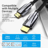 Кабель Vention HDMI-HDMI, 3M, v2.1, 8K 60Hz, 4K 120Hz, 2K 144Hz, 1080P 160Hz (AANBF) (AALBI)