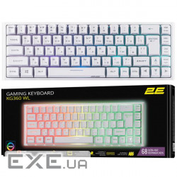 Keyboard gaming 2E GAMING KG360 RGB 68key WL White Ukr (2E-KG360UWT)