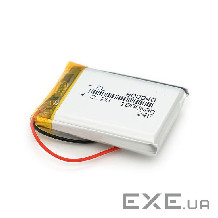 Літій-полімерний акумулятор 8*30*40mm (Li-ion 3.7В 1000мА&middot,год) (803040) ) (803040)
