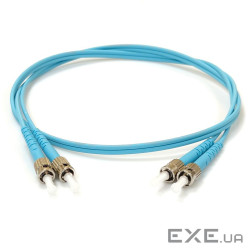 Патчкорд ST/UPC-ST/UPC MM (OM3), 1 м , Duplex, Slim (UPC-1STST(MM)D(ON)S)