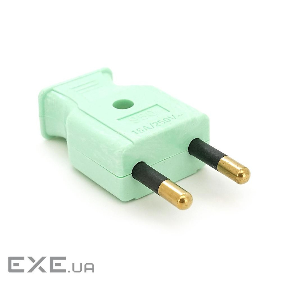 Вилка без заземлення 16А 250V 950, Салатовий, Q20 (950 / 250 / 16)