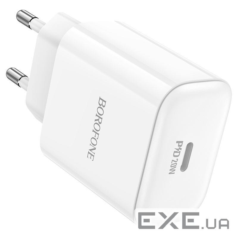 СЗУ BOROFONE BA81A, PD20W, 1xUSB-C, 20W, White, Box (BOROFONE BA581AW)