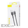 Дата кабель USB 2.0 AM to USB-C 2.0m 2A Gray-Black Baseus (CATKLF-CG1)