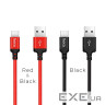 Кабель HOCO X14 USB to Type-C 3A, 1m, nylon, aluminum connectors, Black (6957531062868)