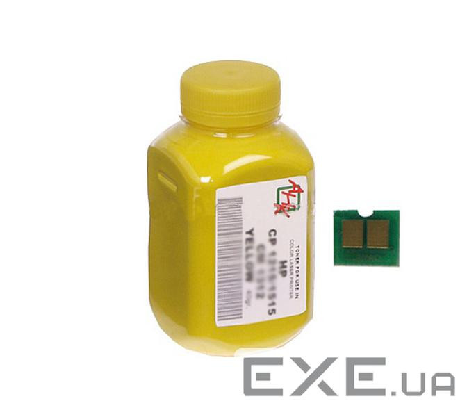 Тонер HP CLJ CP1025 35г Yellow +chip AHK (1500128)