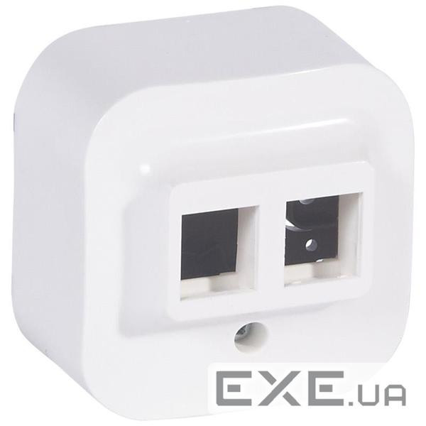 Адаптер Legrand 2хRJ45, Forix (Quteo), білий (782426) (782426)