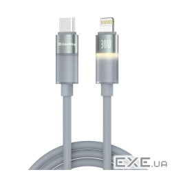 Дата кабель USB-C to Lightning 1.0m PD30W warm light gray ColorWay (CW-CBPDCL092-GR)