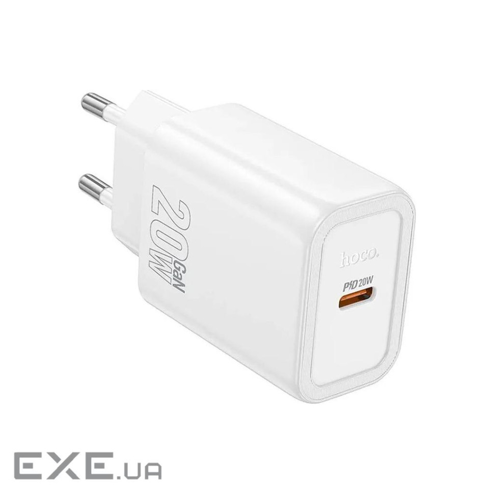 Зарядний пристрій HOCO N60 Gentle USB-C PD20W White (6942007644181)