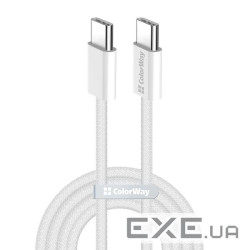 Дата кабель USB-C to USB-C 1.0m 60W 3.0А grey ColorWay (CW-CBPDCC061-GR)