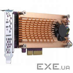 Адаптер QNAP Dual M.2 22110/ 2280 PCIe NVMe SSD expansion (QM2-2P-244A)