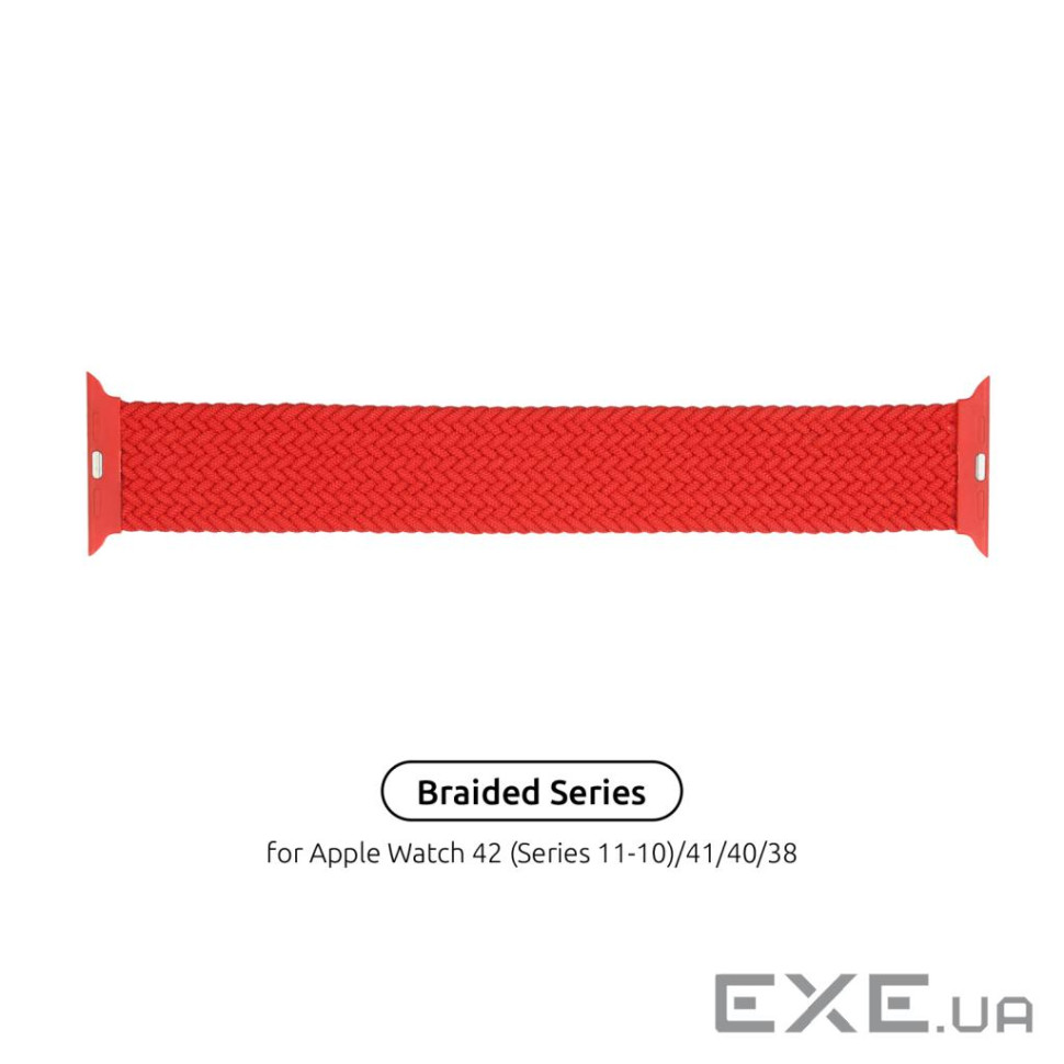 Ремінець ArmorStandart Braided Solo Loop для Apple Watch 38/40/41mm Red Size 4 (132 mm) (ARM58070)