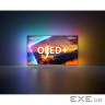 Телевізор 55" Philips OLED+ 4K 144Hz Smart Google TV Black Ambilight Bowers & Wi (55OLED910/12)