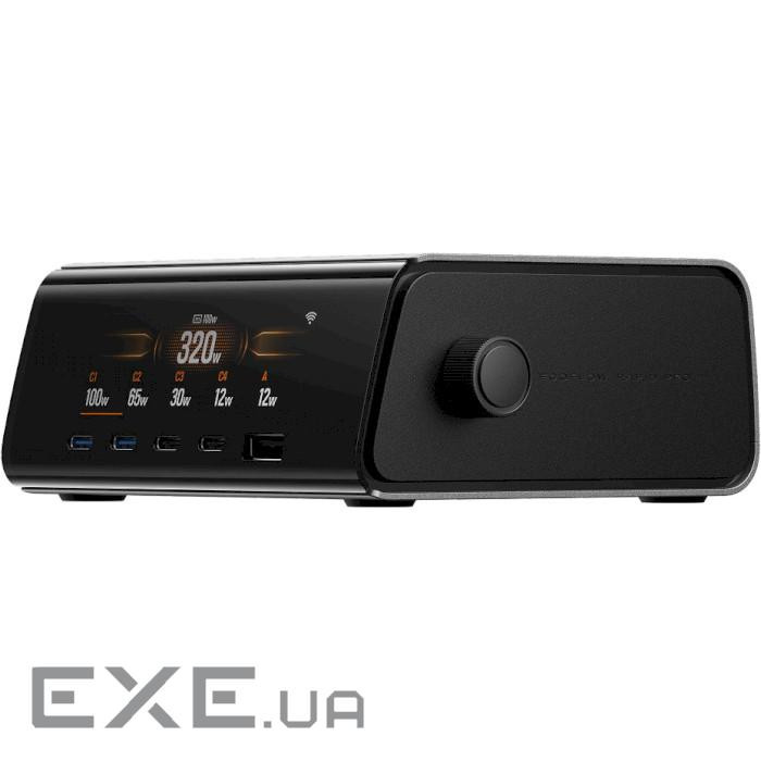 Зарядна станція ECOFLOW RAPID Pro 320W GaN Desktop Charger Silver (EF-STATION320W)
