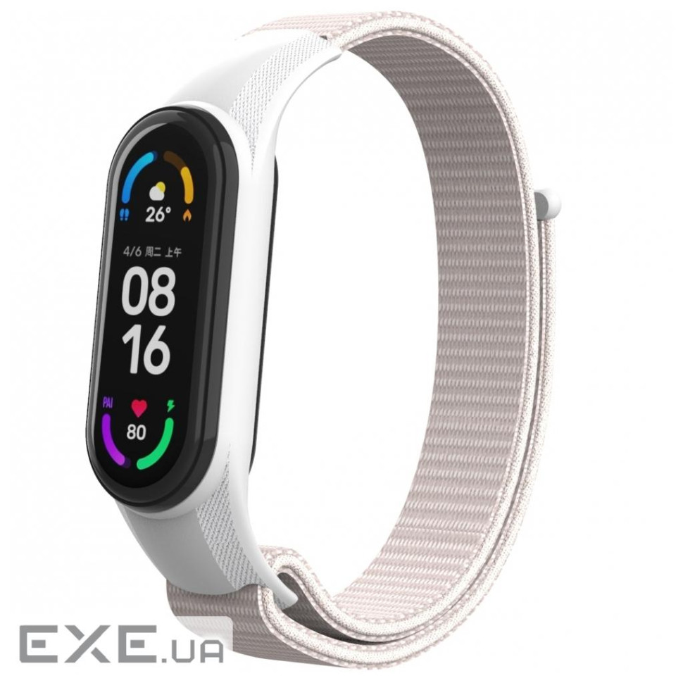 Ремінець до фітнес браслета Armorstandart нейлоновий для Xiaomi Mi Band 7/6/5/4 Pink (ARM67851)