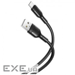 Дата кабель USB 2.0 AM to Type-C 1.0m NB212 2.1A Black XO (XO-NB212c-BK)