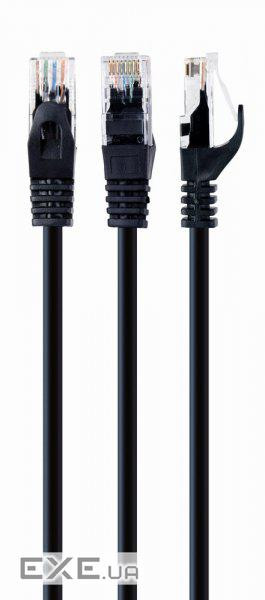 Патч корд PP6U-1M / BK, UTP, категорія. 6, литий, 50u "штекер із засувкою, 1 м, чорний (PP6U-1M/BK)