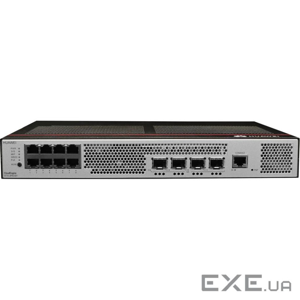 Комутатори S5735-L8P4S-QA1 (8*10/100/1000BASE-T por ts, 4*GE SFP ports, PoE+, AC power, Fa (98011565)