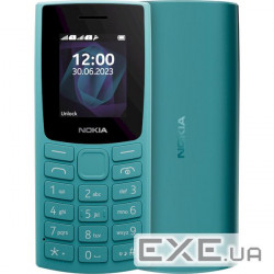 Мобільний телефон Nokia 105 2023 Dual Sim Cyan, 1.8'' (160x120) TFT / клавіатура (Nokia 105 2023 DS Cyan)