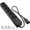 Мережевий фільтр живлення PATRON 0.5 m3*1mm2 (SP-1062U) 6 розеток BLACK (EXT-PN-SP-1062U)