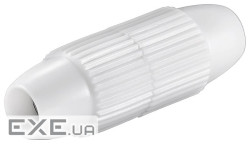 Штекер RF:Coaxial F/F,/M зєднувач,білий (75.01.1534-1) (75.01.1534-1)