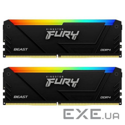 Модуль пам'яті KINGSTON FURY Beast RGB DDR4 3600MHz 32GB Kit 2x16GB (KF436C18BB2AK2/32)