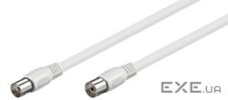 Кабель антенний-подовжувач RF:Coaxial M/F 5.0m,D=5.0mm 2xShielded (96жил),білий (75.06.6616-1) (75.06.6616-1)