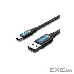 Дата кабель USB 2.0 AM to Mini 5P 1.0m black Vention (COMBF)