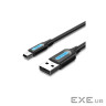 Дата кабель USB 2.0 AM to Mini 5P 1.0m black Vention (COMBF)
