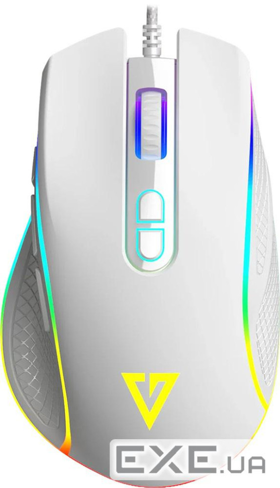 Мишка Modecom Veles Volcano, ігрова, 12800dpi., 8кн.,RGB, біла (M-MC-VELES-200)