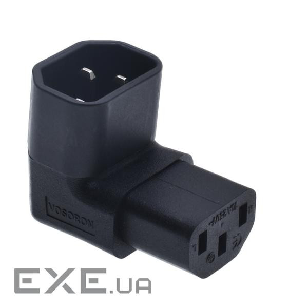 Кабель живлення пристроїв Lucom IEC (C13) - (C14) (адаптер), 90 вгору кутовий Cu (62.09.8200-1)