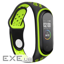 Ремінець для фітнес браслета BeCover Nike Style для Xiaomi Mi Smart Band 5 Black-Green (705152)