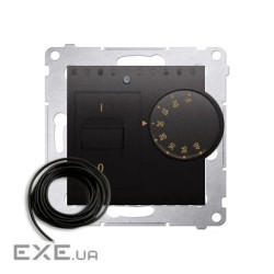Регулятор температуры Premium с внешним датчиком в комплекте, 16A 230V, антрацит (DRT10Z.02/48)