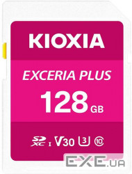Карта пам'яті Kioxia Exceria Plus SD 128 ГБ SDXC UHS-I U3 Class 10 V30 (LNPL1M128GG4)