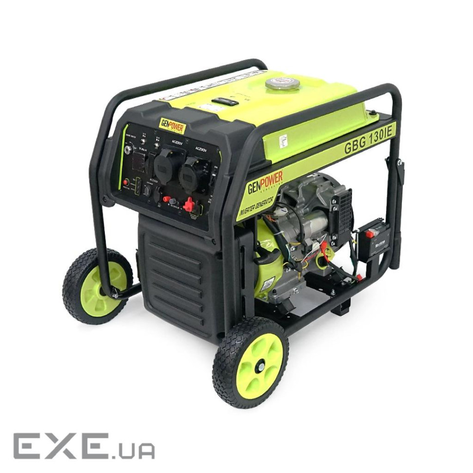 Генератор GenPower інверторний GBG 130IE 11kVA (13kVA), 230V, 50Hz, 33л., електростартер