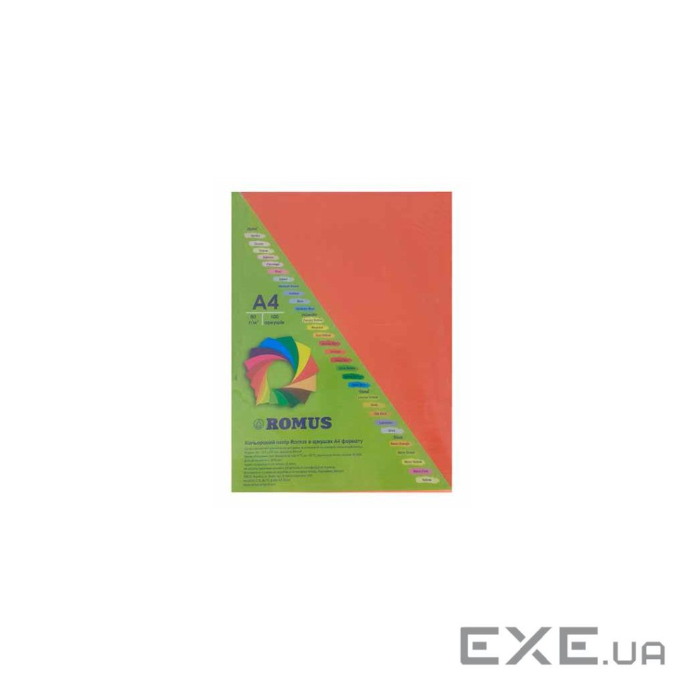 Папір Romus A4 80 г/м2 100c, red brick (R51130)