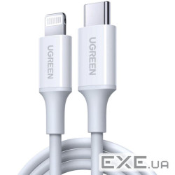 Кабель UGREEN US171 Type-C to Lightning MFi PD 18W 1м White (US171 White 1M)