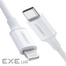 Кабель UGREEN US171 Type-C to Lightning MFi PD 18W 1м White (US171 White 1M)