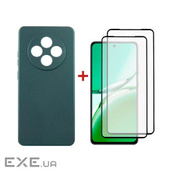 Чохол до мобільного телефона Dengos Oppo Reno 12F 4G Case Soft + 2 Glass (Green) (DG-CTG2P-28)